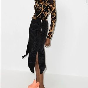 GANNI mid-length panelled skirt